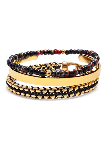 Nialaya Men's Stack Bracelet August Stack August Stack